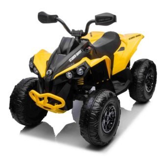 Quad eléctrico Can-am Renegade 12V para niños de 2 a 7 años, 2 motores, ruedas eva, amarillo  INDA276-BNQUADCAN-AMY